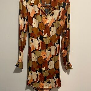 Astr - Stylish Multicolor Silky Dress